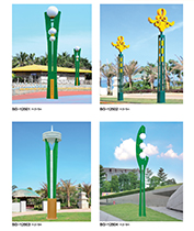 绿色环保树叶造型立柱LED景观灯